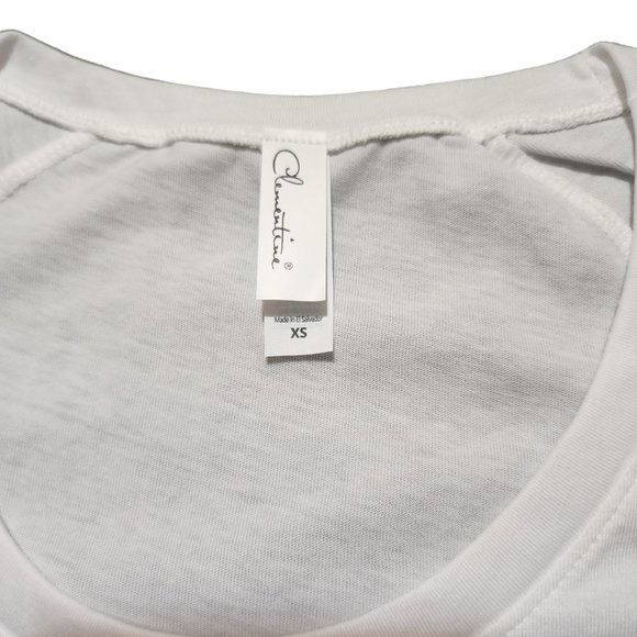 Clementine Apparel Women’s Short Sleeve T Shirt Curvy Crew Undershirt Size XS - Picture 4 of 6